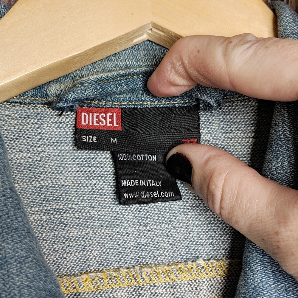 DIESEL Women's Italian Denim Jacket / Vest Medium - Picture 2 of 6